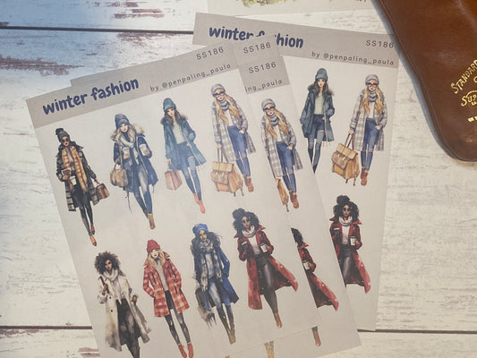 Winter Fashion Sticker Sheet