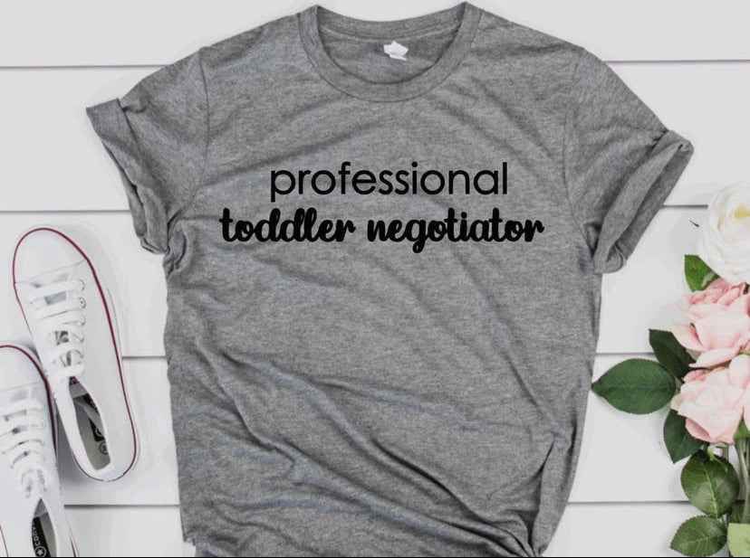 Professional Toddler Negotiator Shirt- Heather Gray