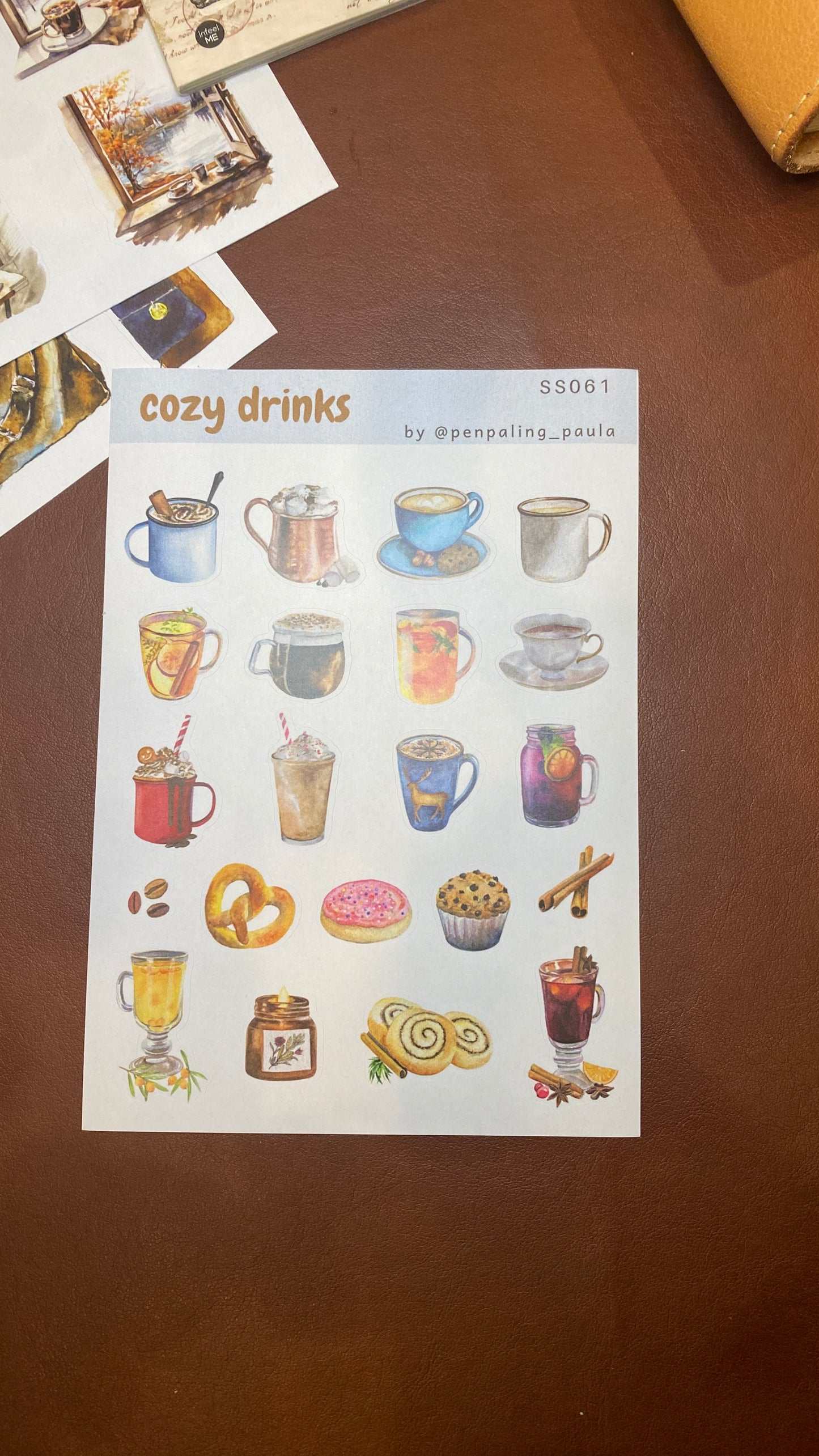 Cozy Drinks- Sticker Sheet