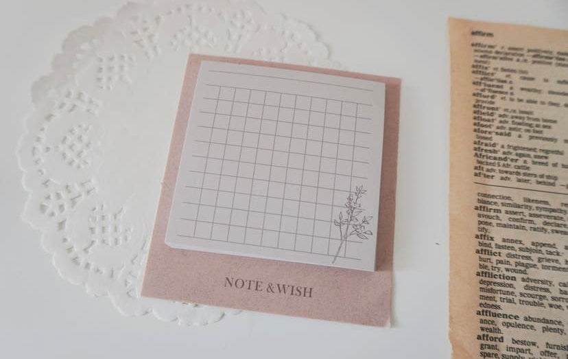 Chestnut Grid Memo Pad