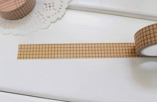 Walnut Grid Washi