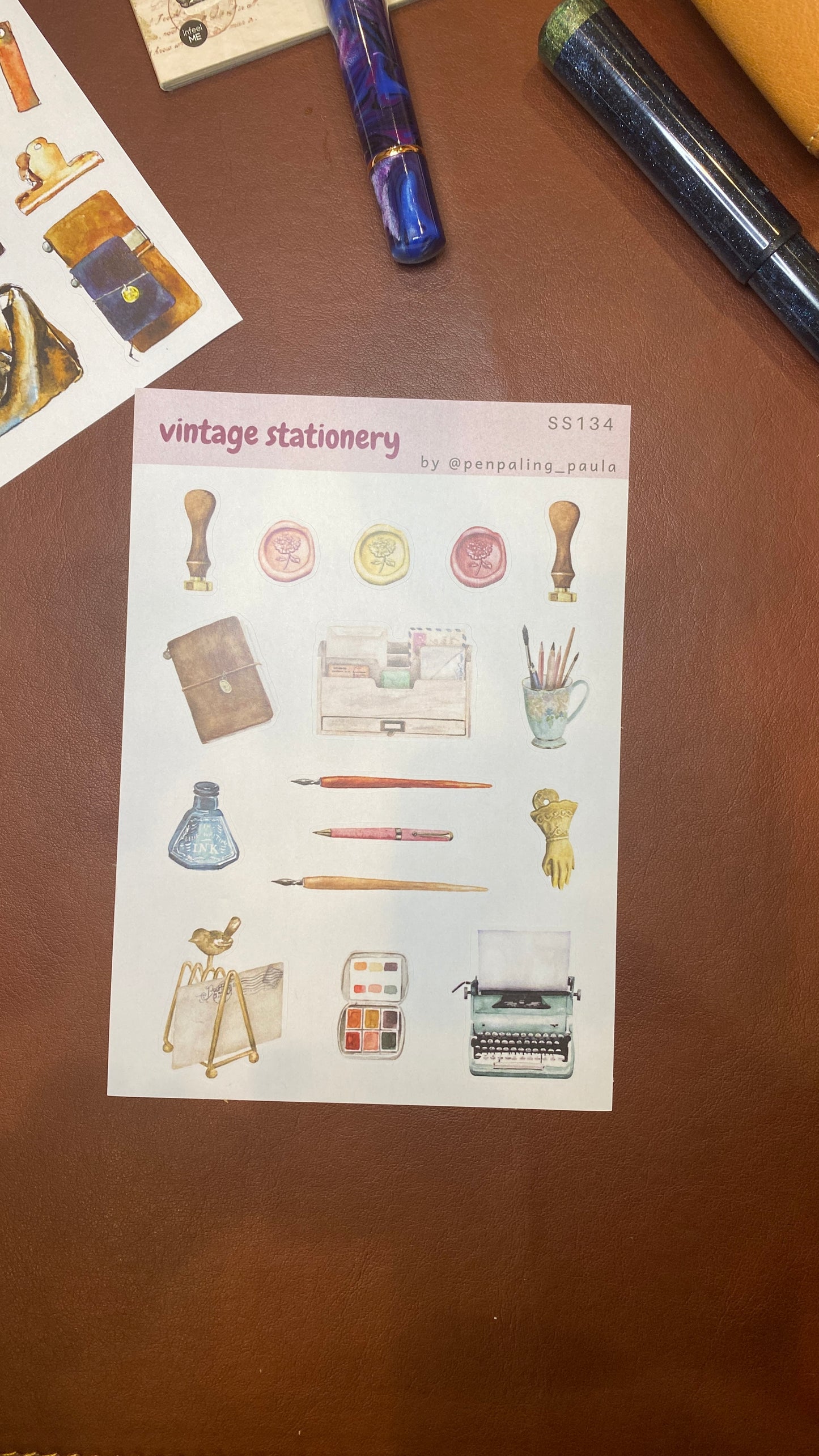 Vintage Stationery- Sticker Sheet